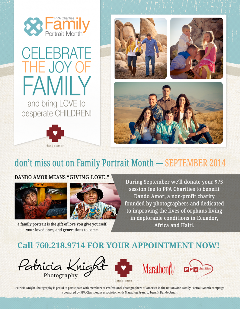 ppa charities family portrait month flyer